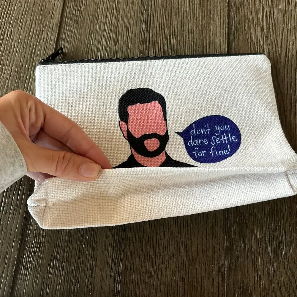 Roy Kent Cosmetic Bag Don't you Dare Settle For Fine Zippered Pouch‎ Gift